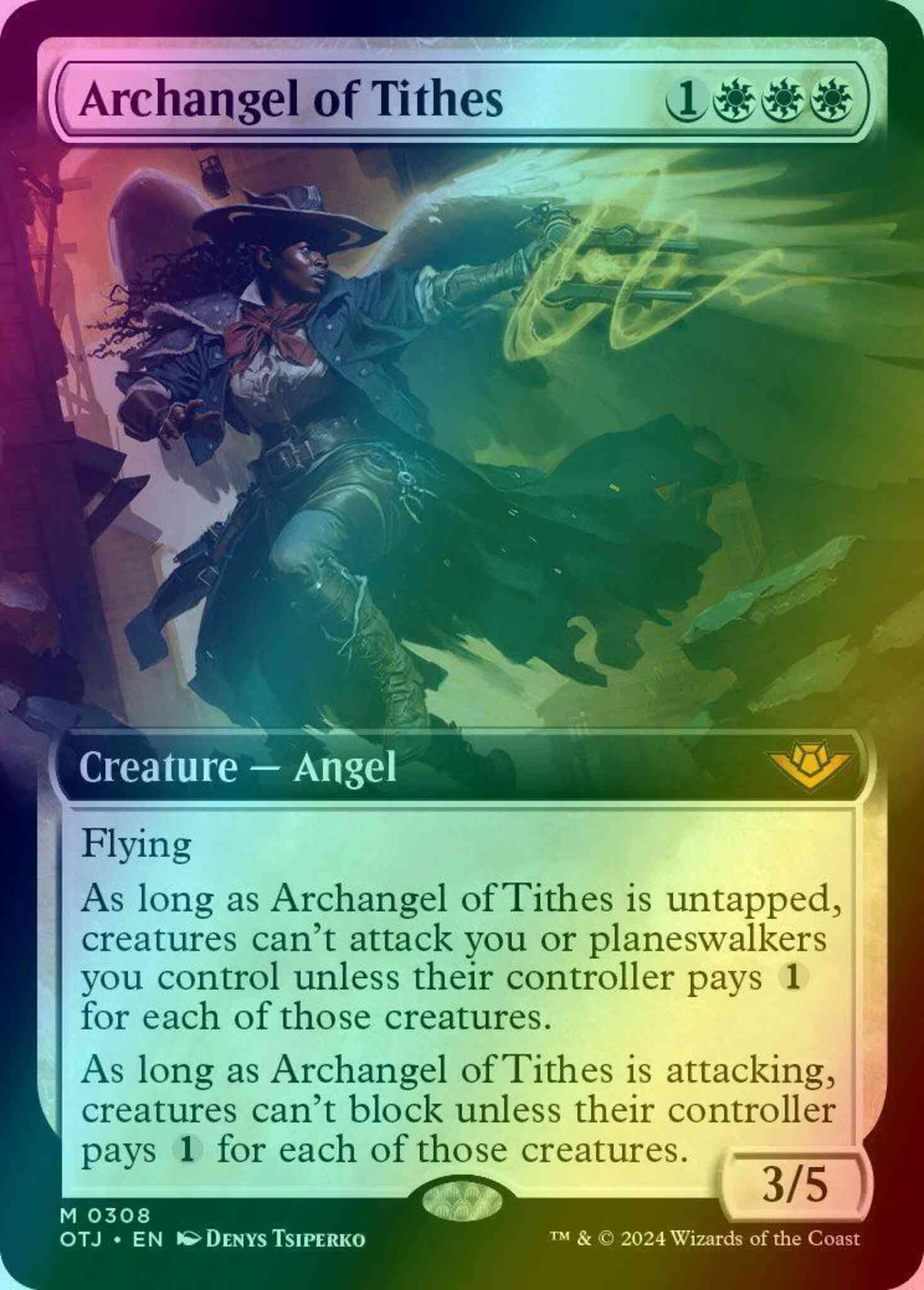 Magic Archangel of Tithes [308] [Extended Art] [Outlaws of Thunder Junction] [Foil]