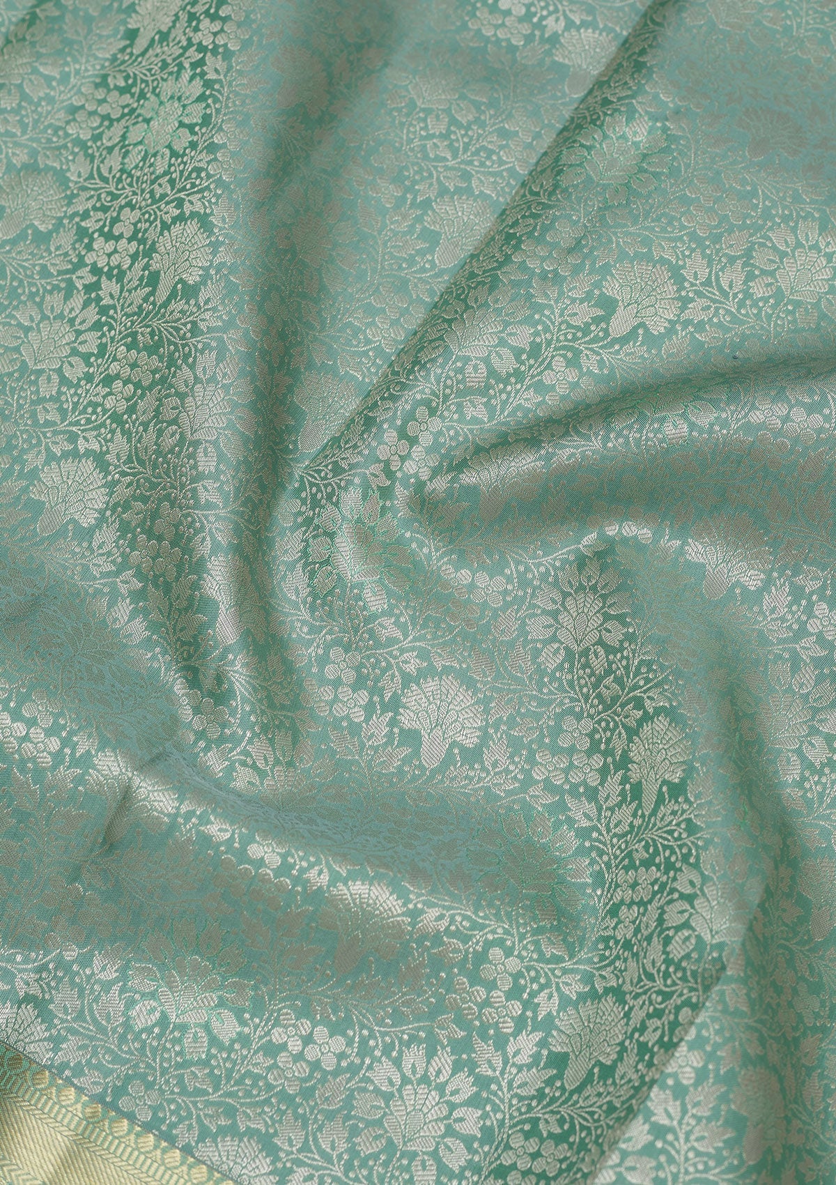 Koskii Sea Green Zariwork Pure Silk Saree – Women's - view 2