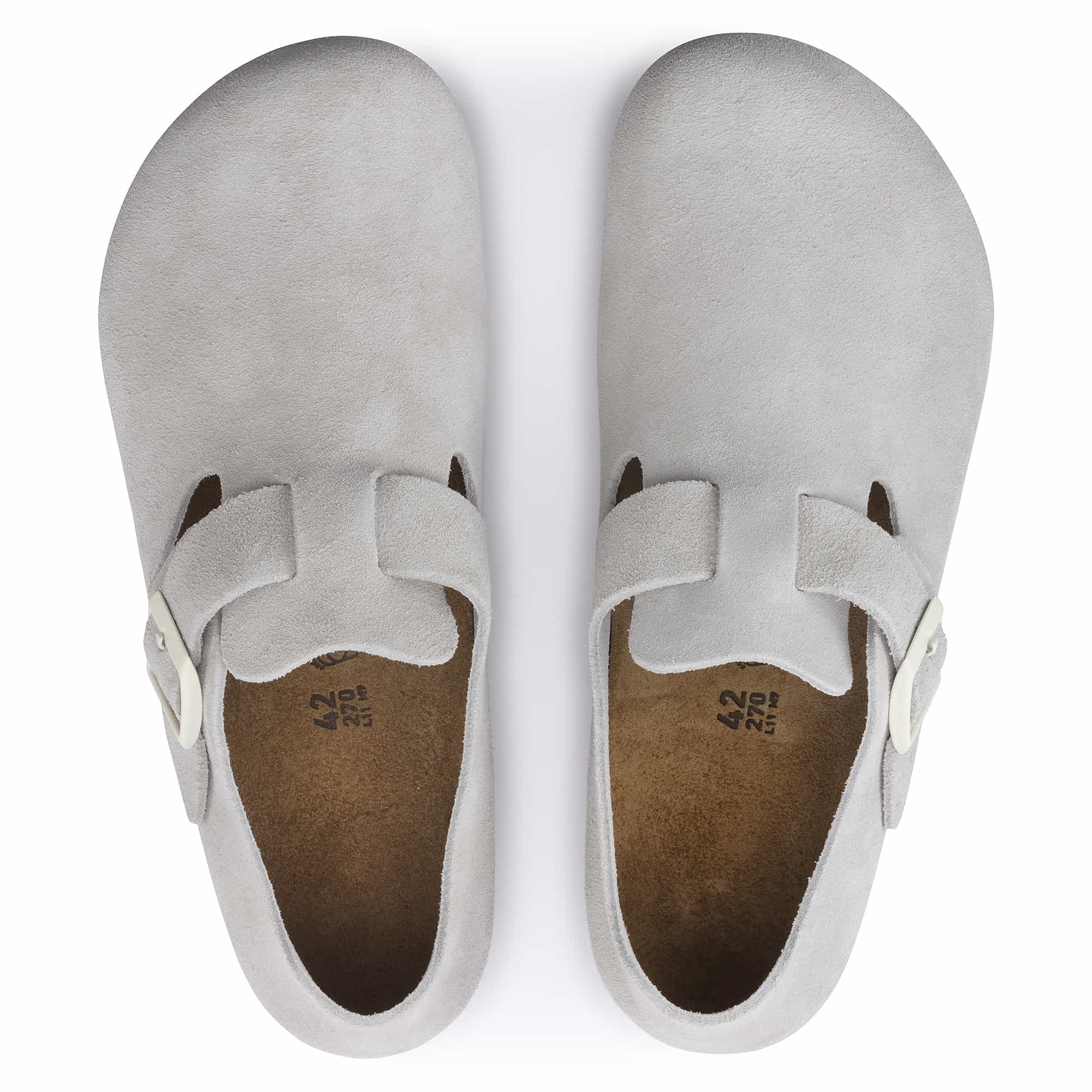 Birkenstock London Suede Leather – White White/Antique White - view 2