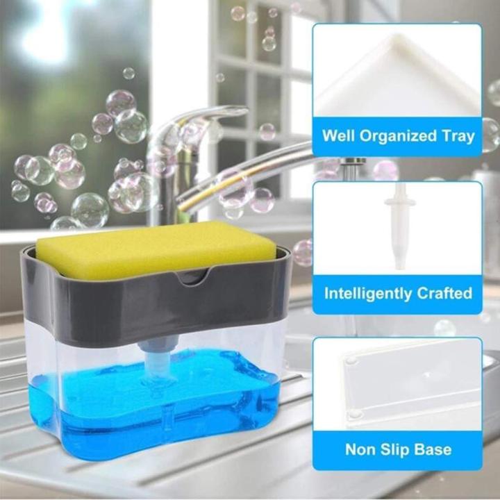 Fab Alchemy UPGRADED Liquid Soap Dispenser & Sponge Holder (WITH FREE SPONGE) - view 4