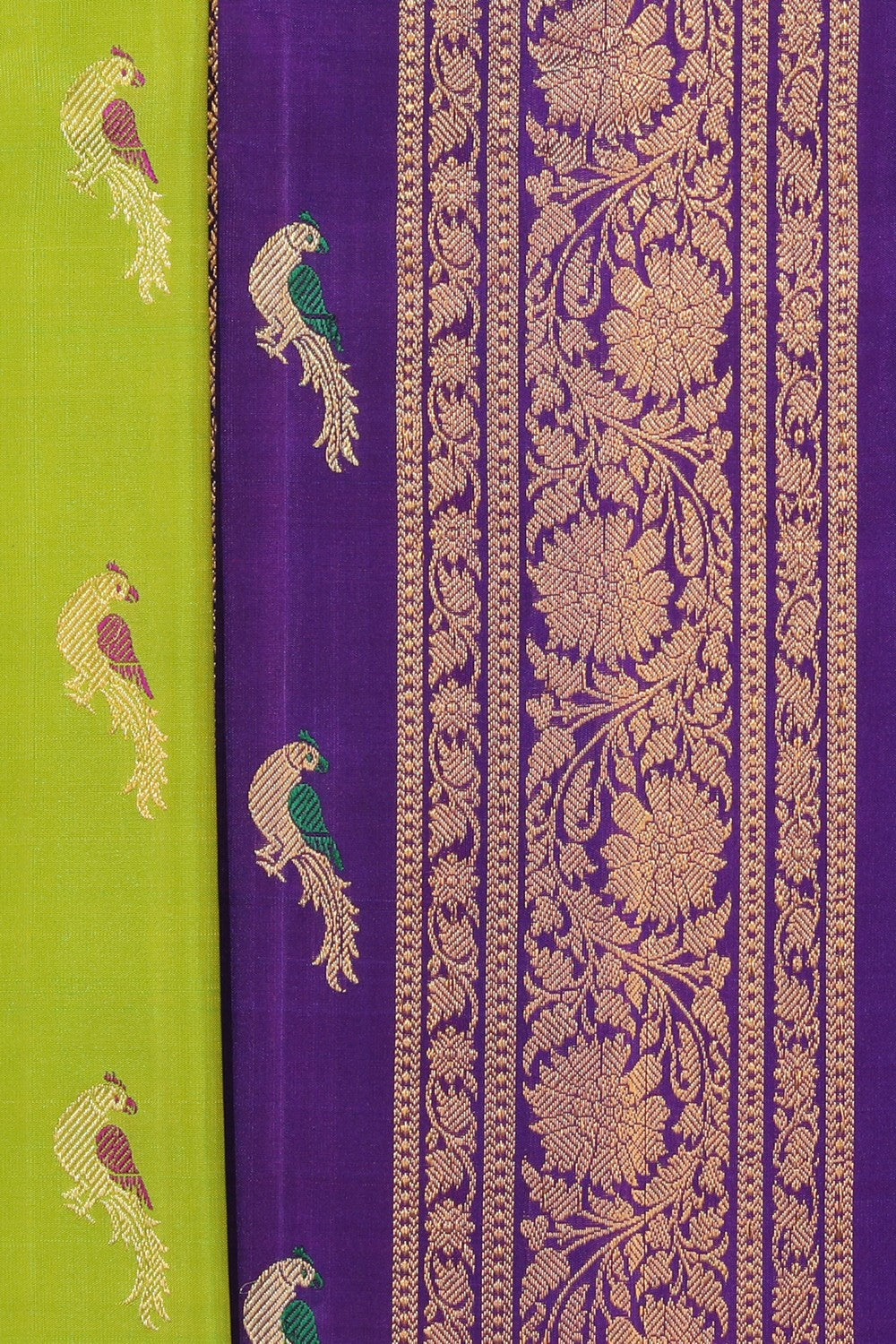 Kalanjali Gadwal Silk Spring Green Saree – Women's - view 2