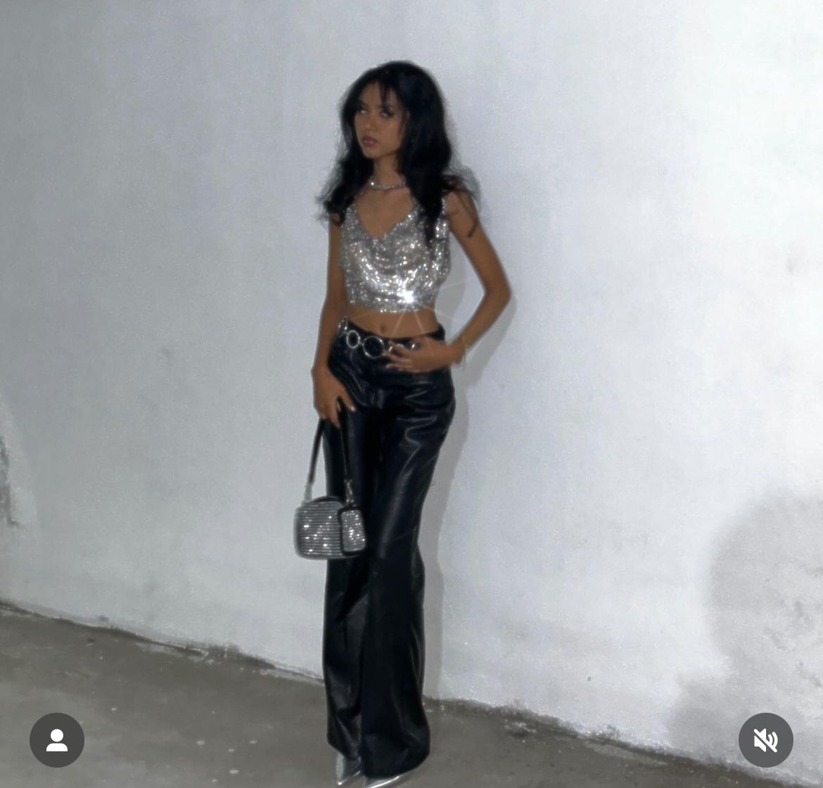 Glam Stardust Rhinestone Gold Top - view 8
