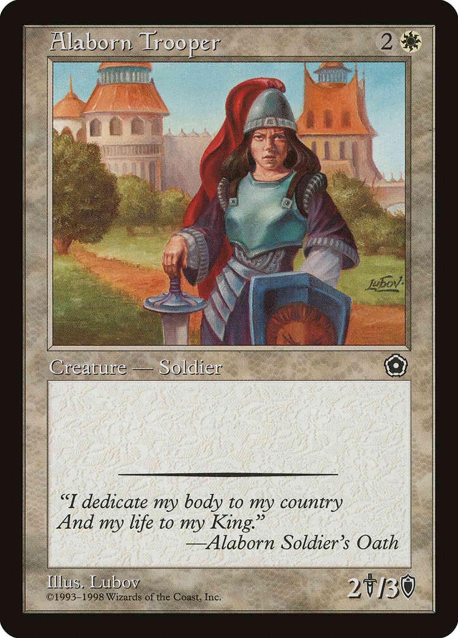 Alaborn trooper 4 – Magic Alaborn Trooper [4] [Portal Second Age] [Non-Foil]