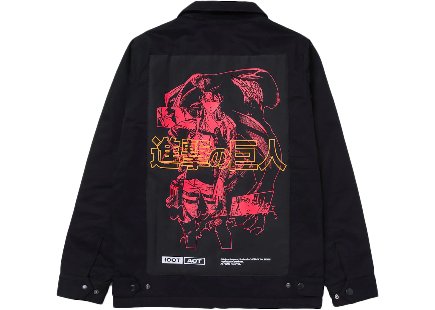 100 Thieves x Attack on Titan Levi Jacket Black - view 2