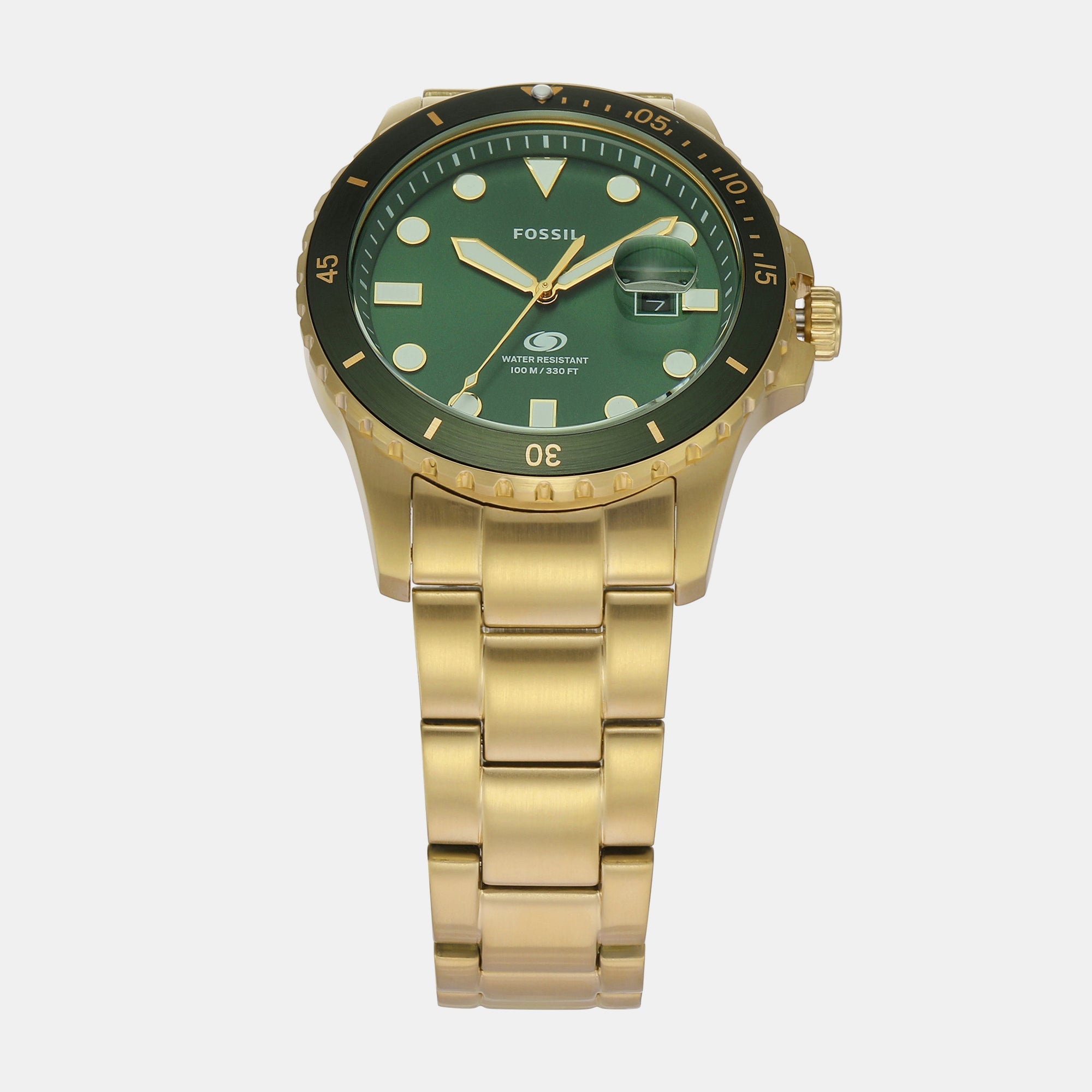 Fossil Blue Dive Men Quartz Green Dial Analog Stainless Steel Watch FS6030 - view 2