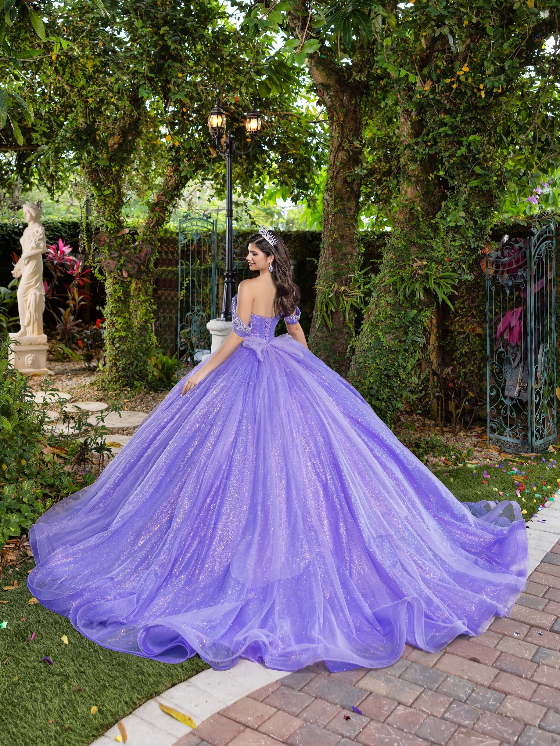 House of Wu Fiesta Gowns Tulle Sweetheart Ball Gown by LizLuo Fiesta 56537 - view 2
