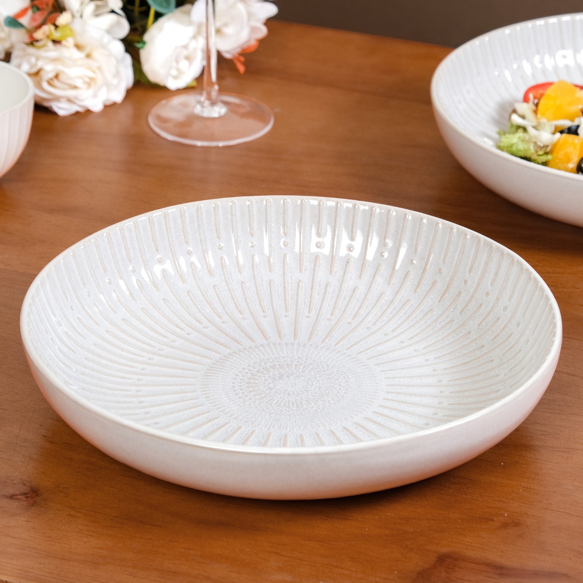 Nestasia Set Of 2 Chic Ceramic Large Buddha Bowls 1800ml - view 6