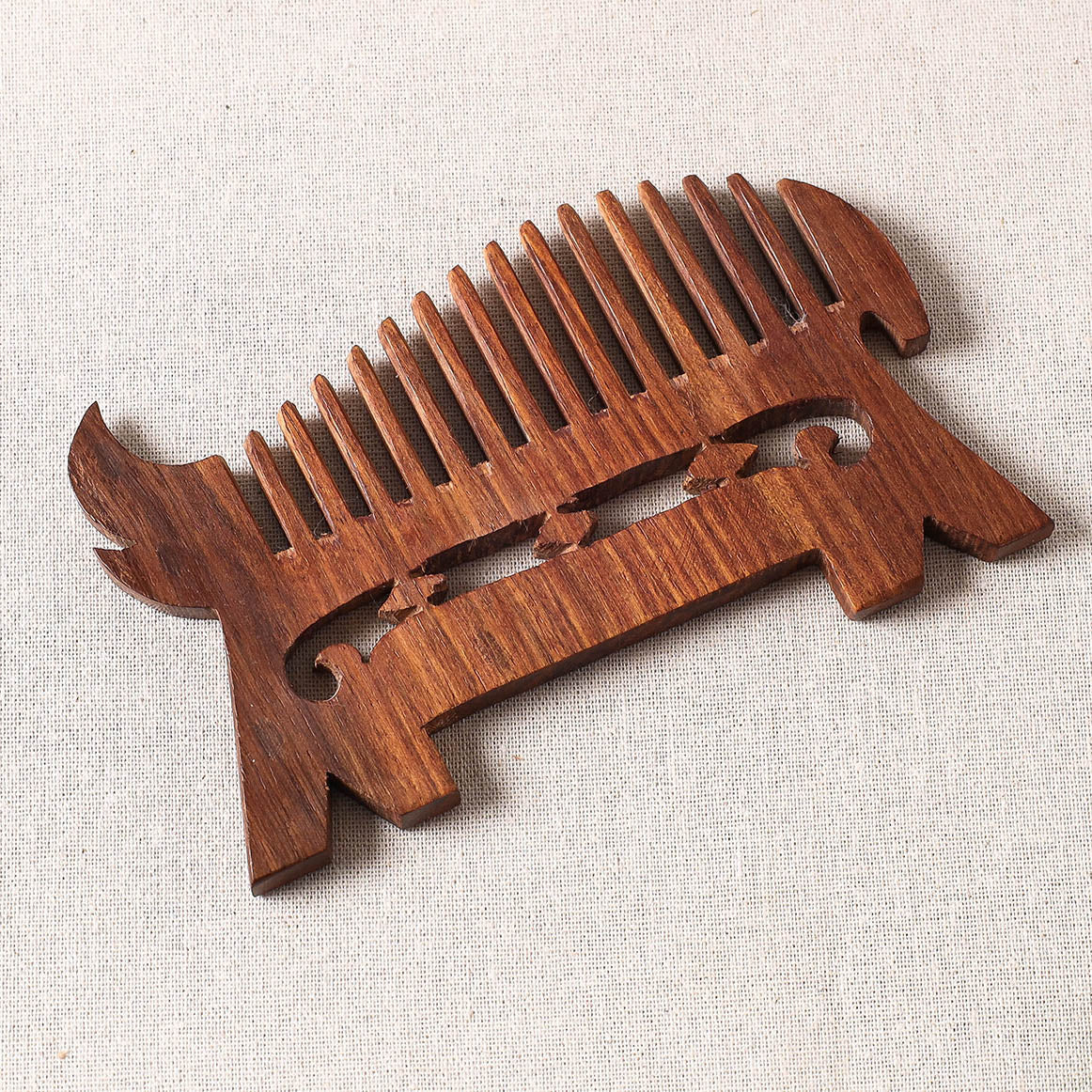 ITOKRI CRAFTS INITIATIVE Bijnor Hand Carved Sheesham Wood Comb (Medium) - view 2