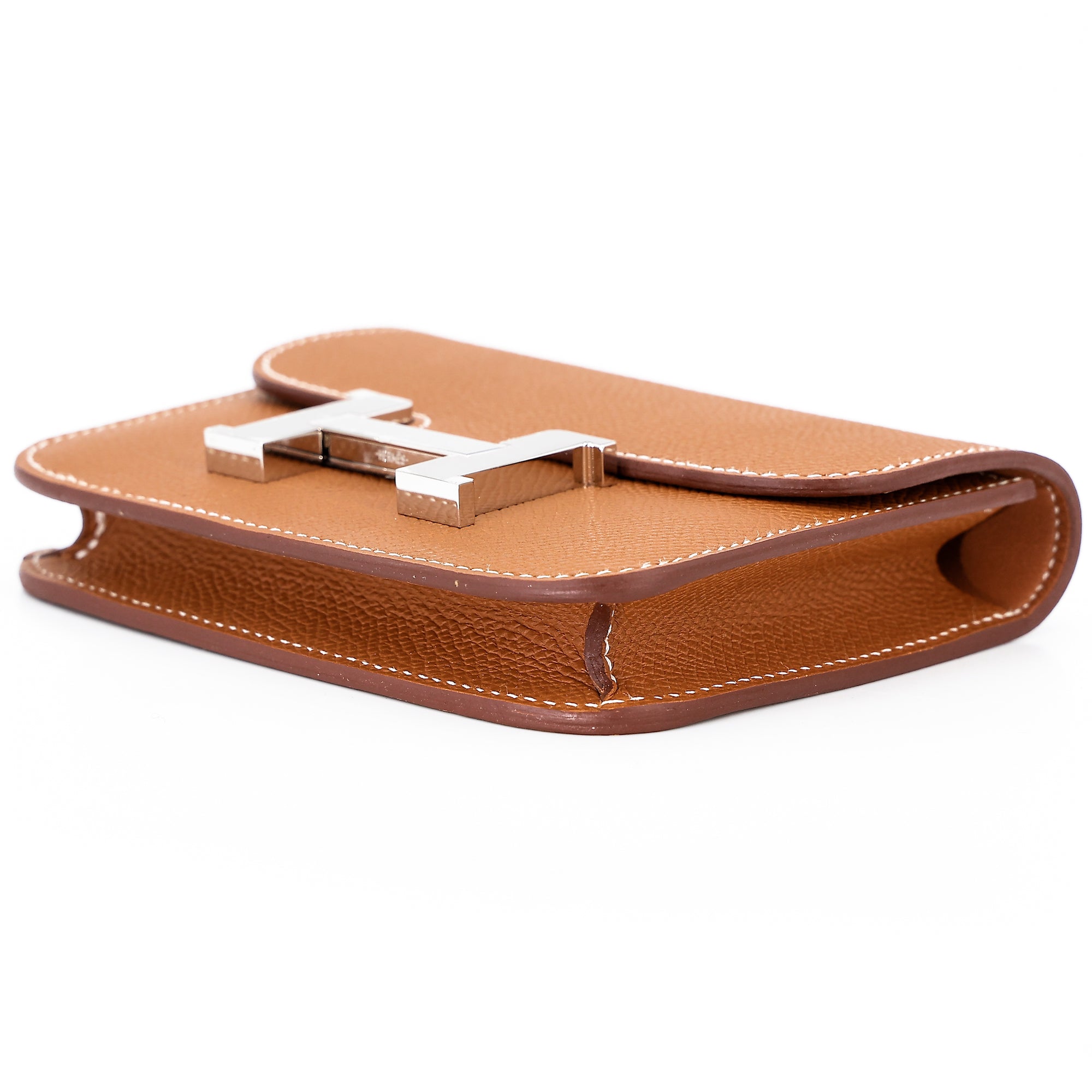 Cop Underdog HERMÈS Constance Slim Wallet Gold (37) Epsom Palladium hardware - view 2