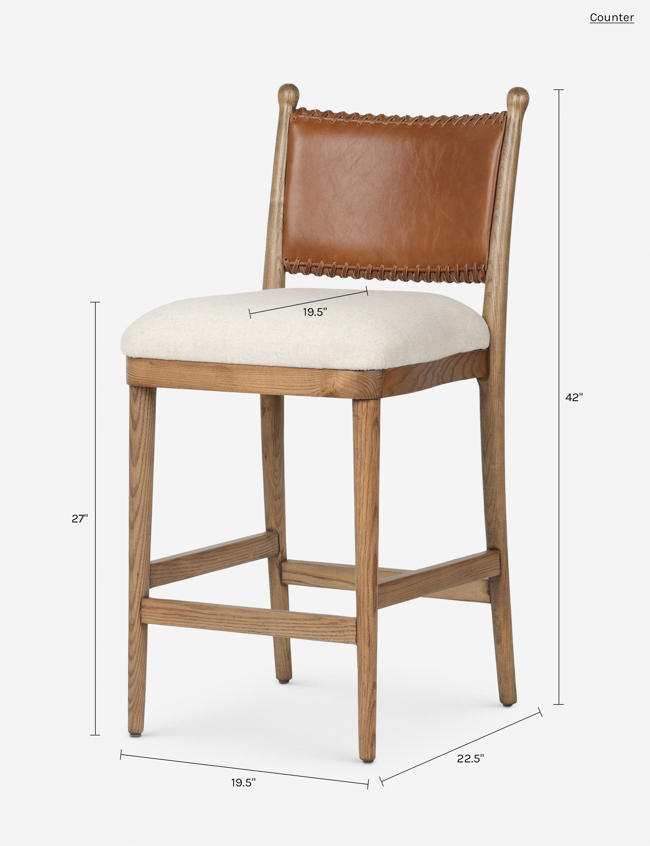 Lulu and Georgia Bella Bar and Counter Stool by Amber Lewis x Four Hands - view 26