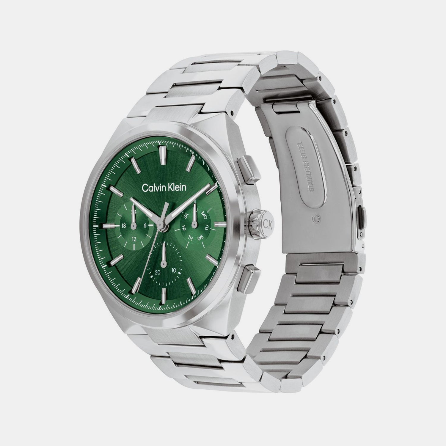 Calvin Klein Distinguish Men Quartz Dark Green Dial Multi-Function Stainless Steel Watch 25200441 - view 2