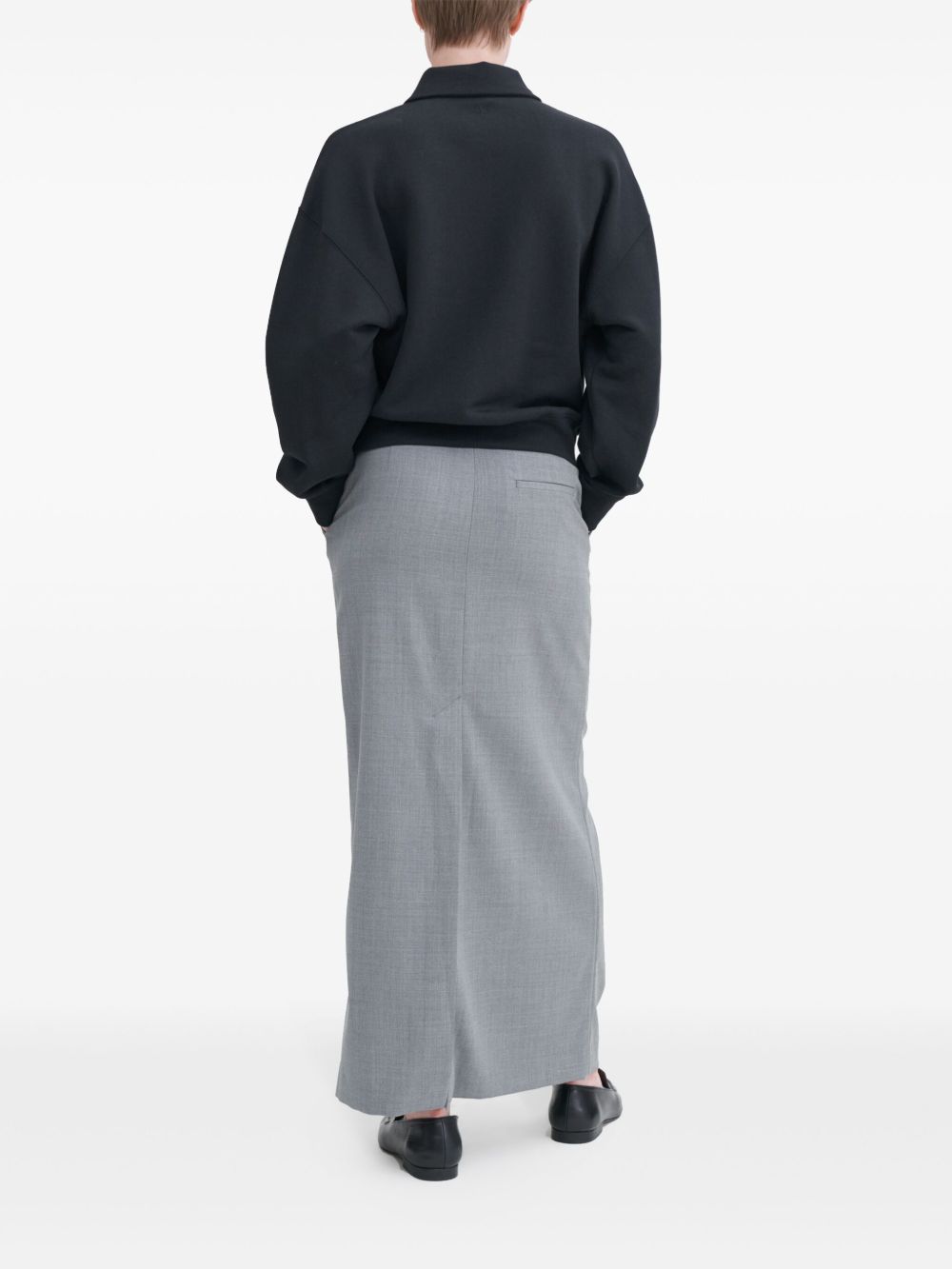 Filippa K Long sleeves polo shirt – Cotton 60% Lyocell 40% - view 2