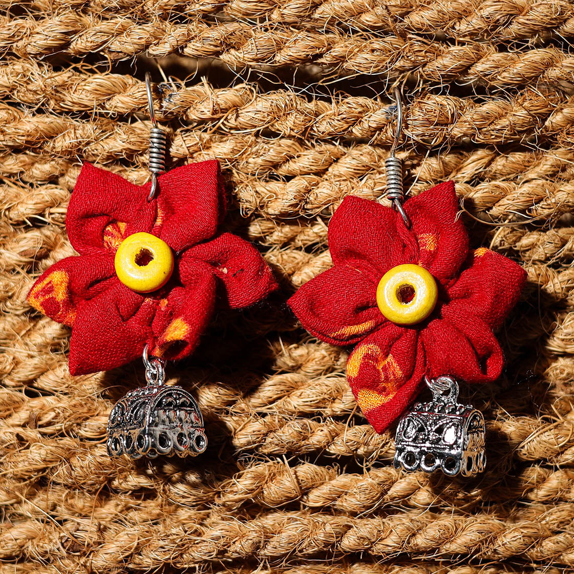 JALPARI Amaira Handcrafted GS Fabart Phool Kali Earrings - view 2