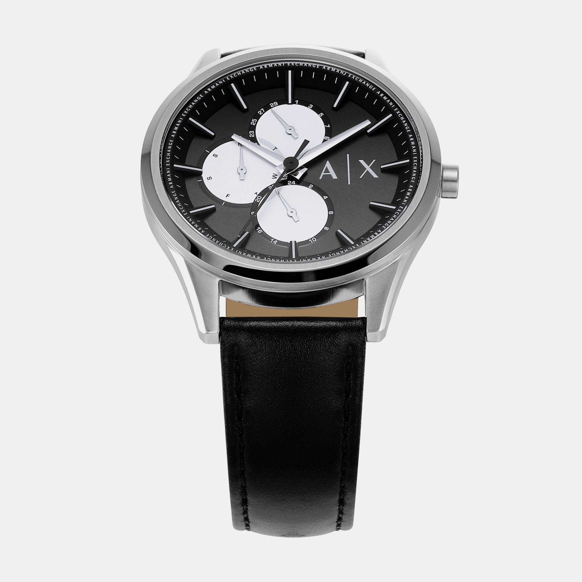 Armani Exchange Dante Men Quartz Black Dial Chronograph Leather Watch AX1872 - view 2