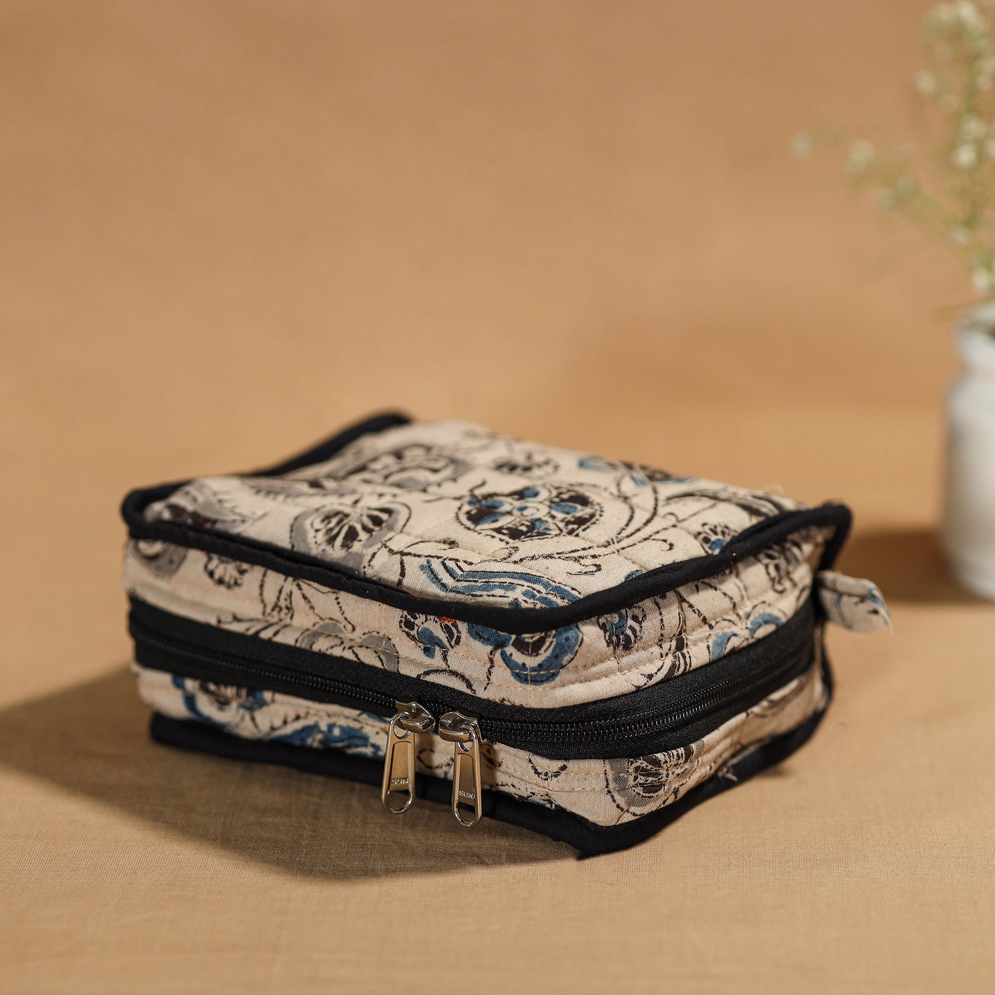 NOORI BAZAR Beige - Handmade 4 Pockets Cotton Jewelry Bag 28 - view 2