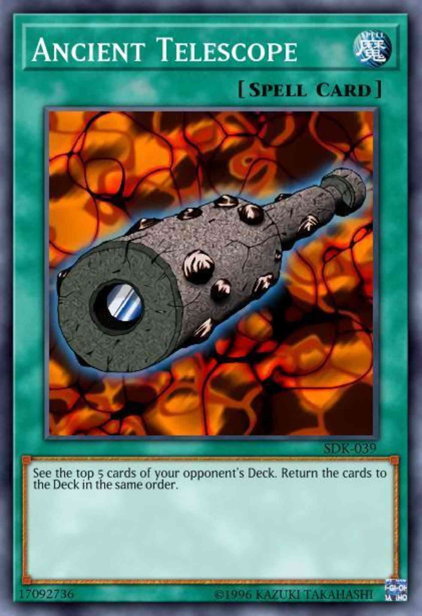 Yu-Gi-Oh! Ancient Telescope - SDK-039 - Common - Unlimited