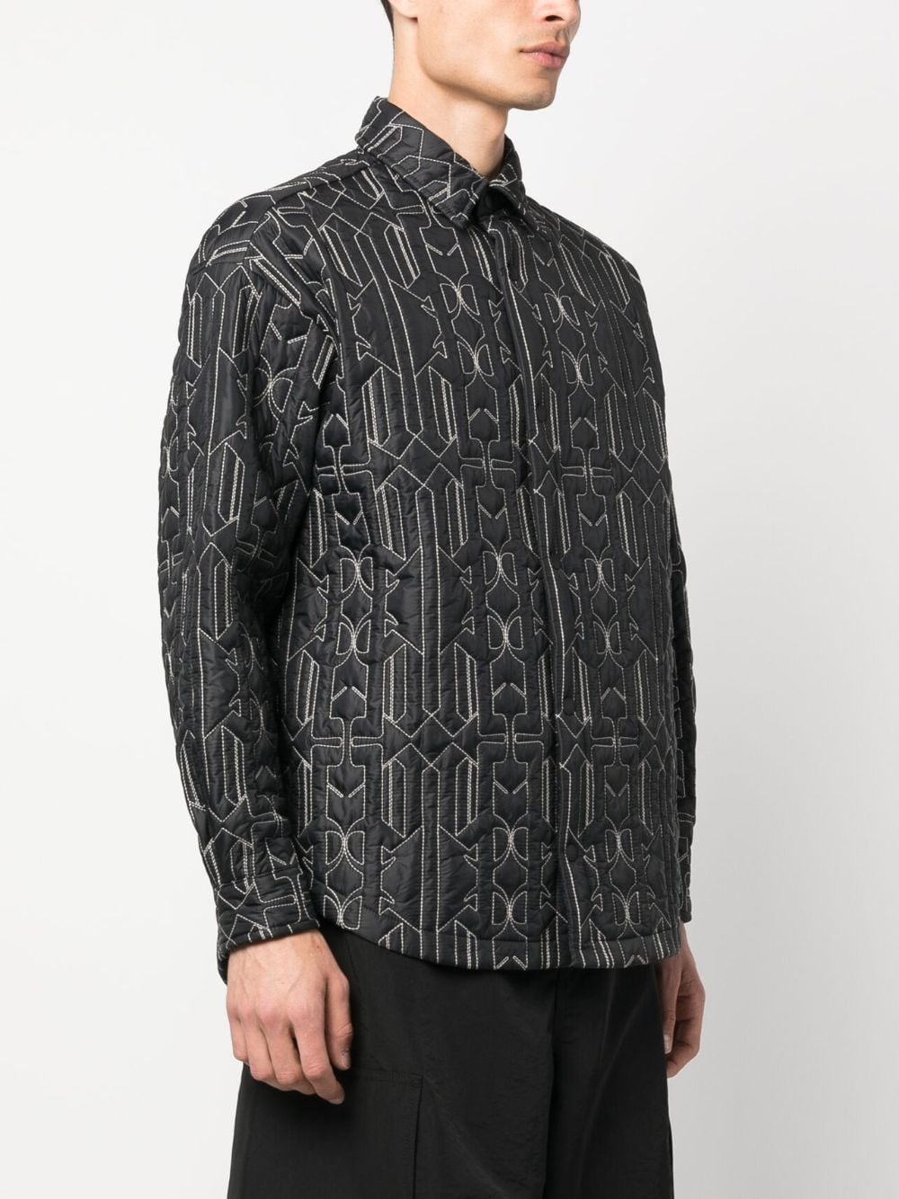 Palm Angels Monogram quilted overshirt - view 2