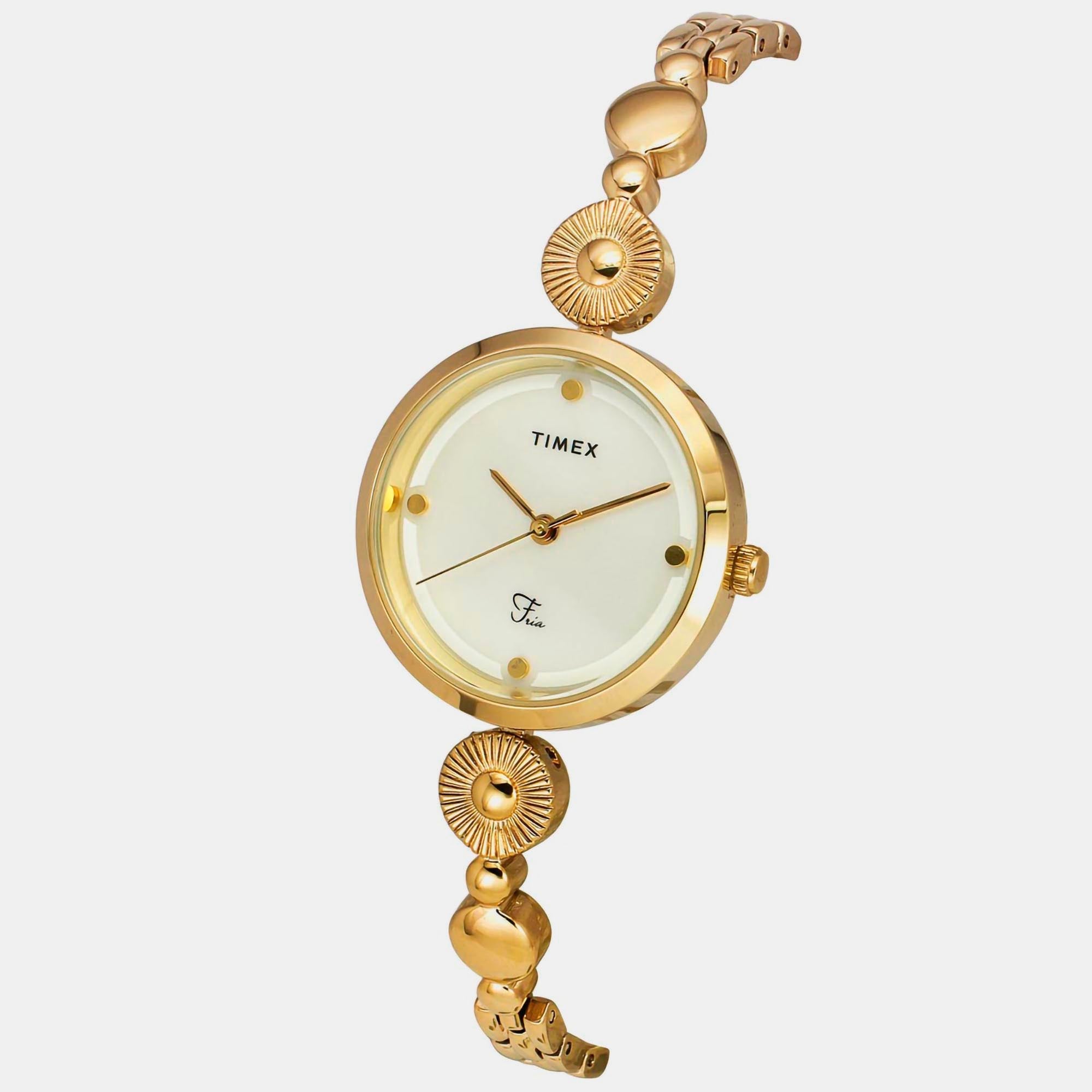 Timex Fria Women Quartz Mother Of Pearl Dial Analog Brass Watch TWEL18200 - view 4