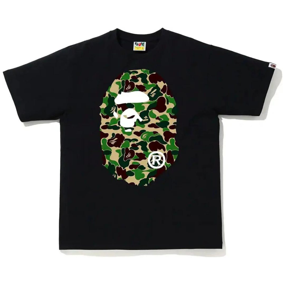 Black green tee – My Store Bape Ape Head Black/green Tee