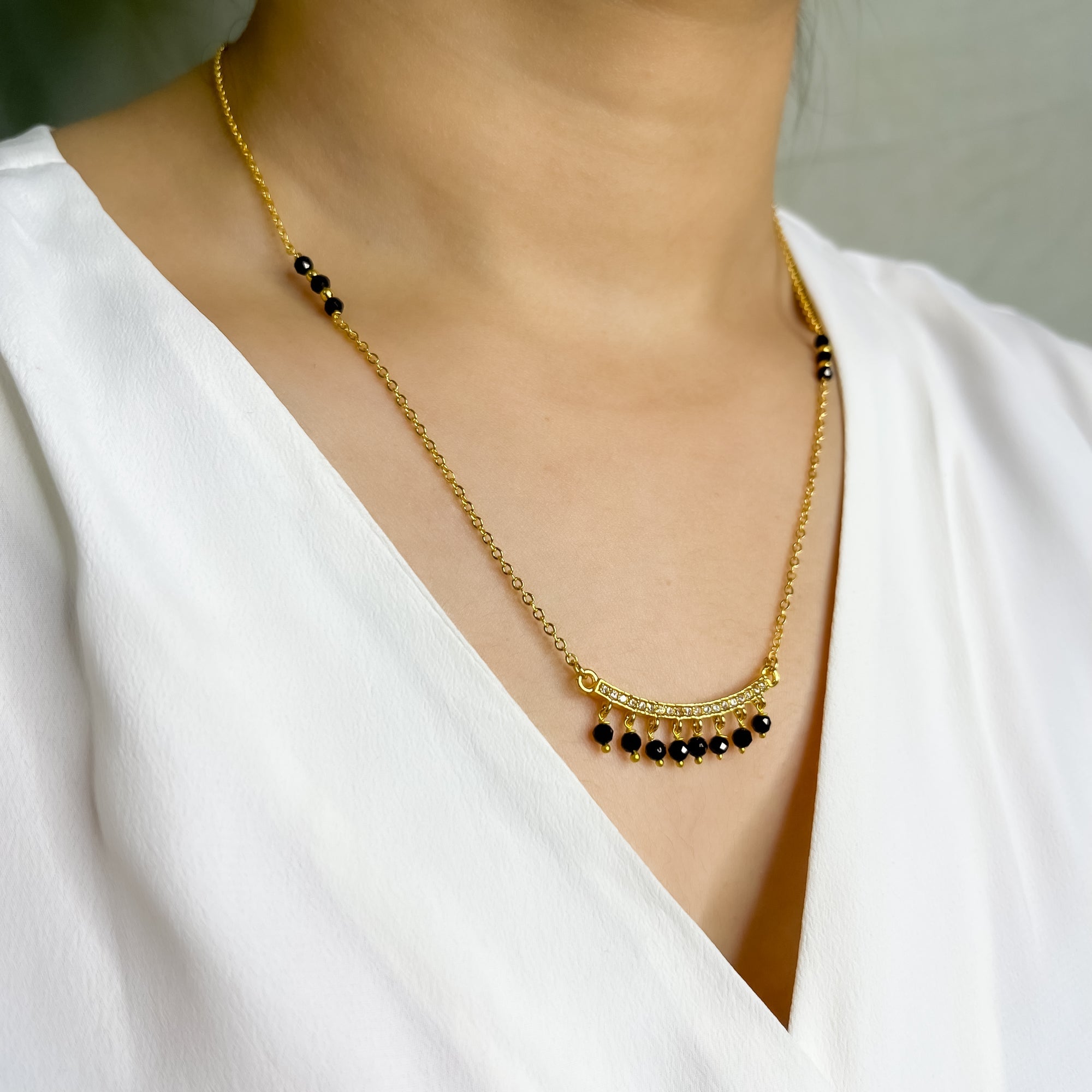 Branta Beautiful Diamond Mangalsutra For Women