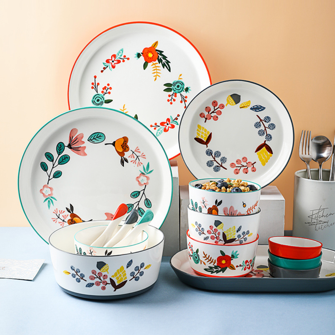 Nestasia Bloom Dessert Plate Red - view 2