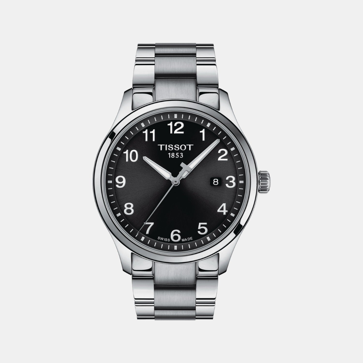 Tissot Gent Xl Men Quartz Black Dial Analog Stainless Steel Watch T1164101105700