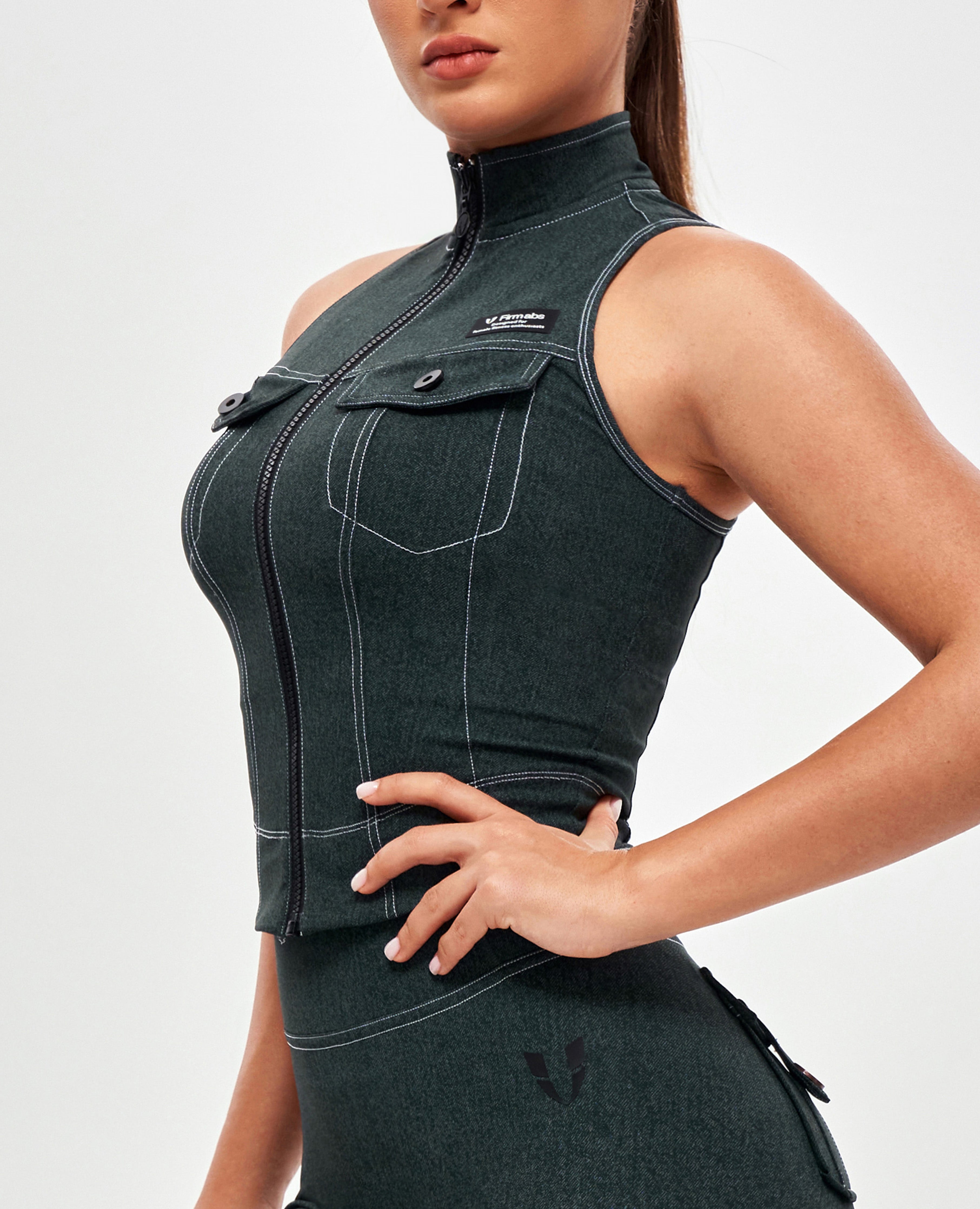 FIRMABS Army Abs Tank - Denim Green - view 3