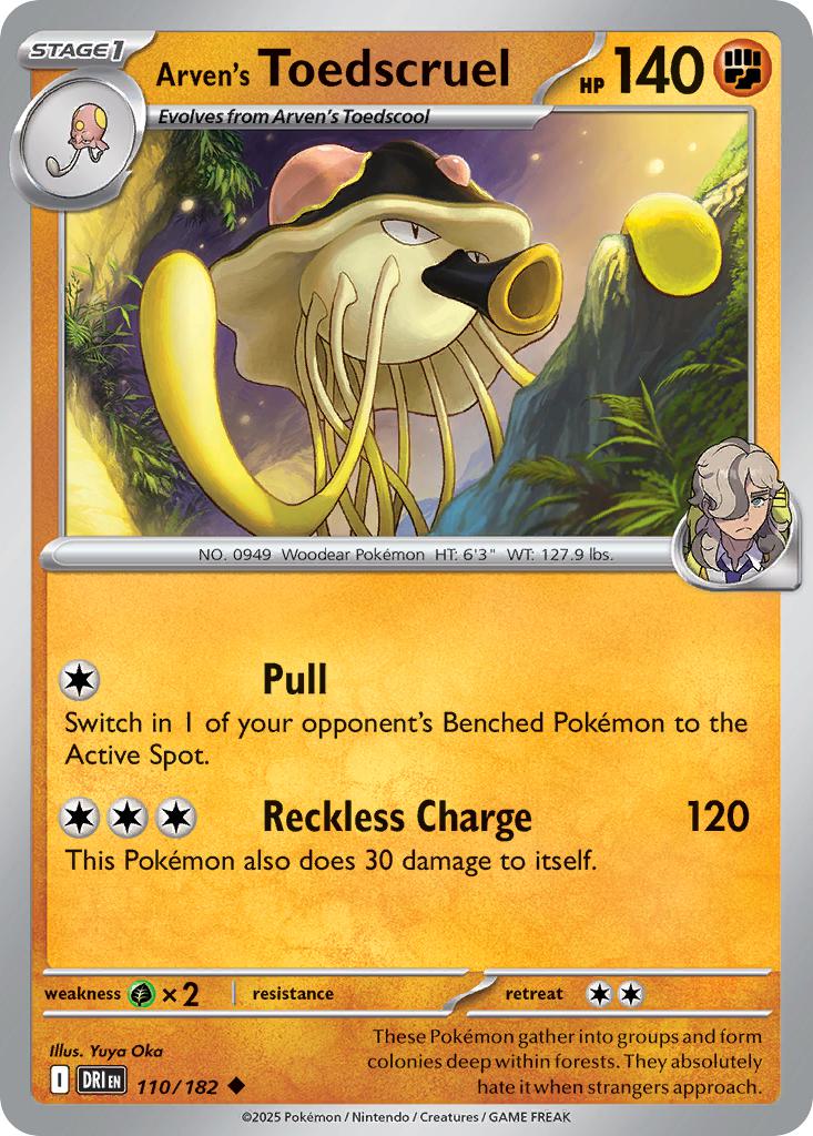 Uncommon sv10-110 non-holo – Pokémon Arven's Toedscruel - 110/182 - Uncommon [sv10-110] [Non-Holo]