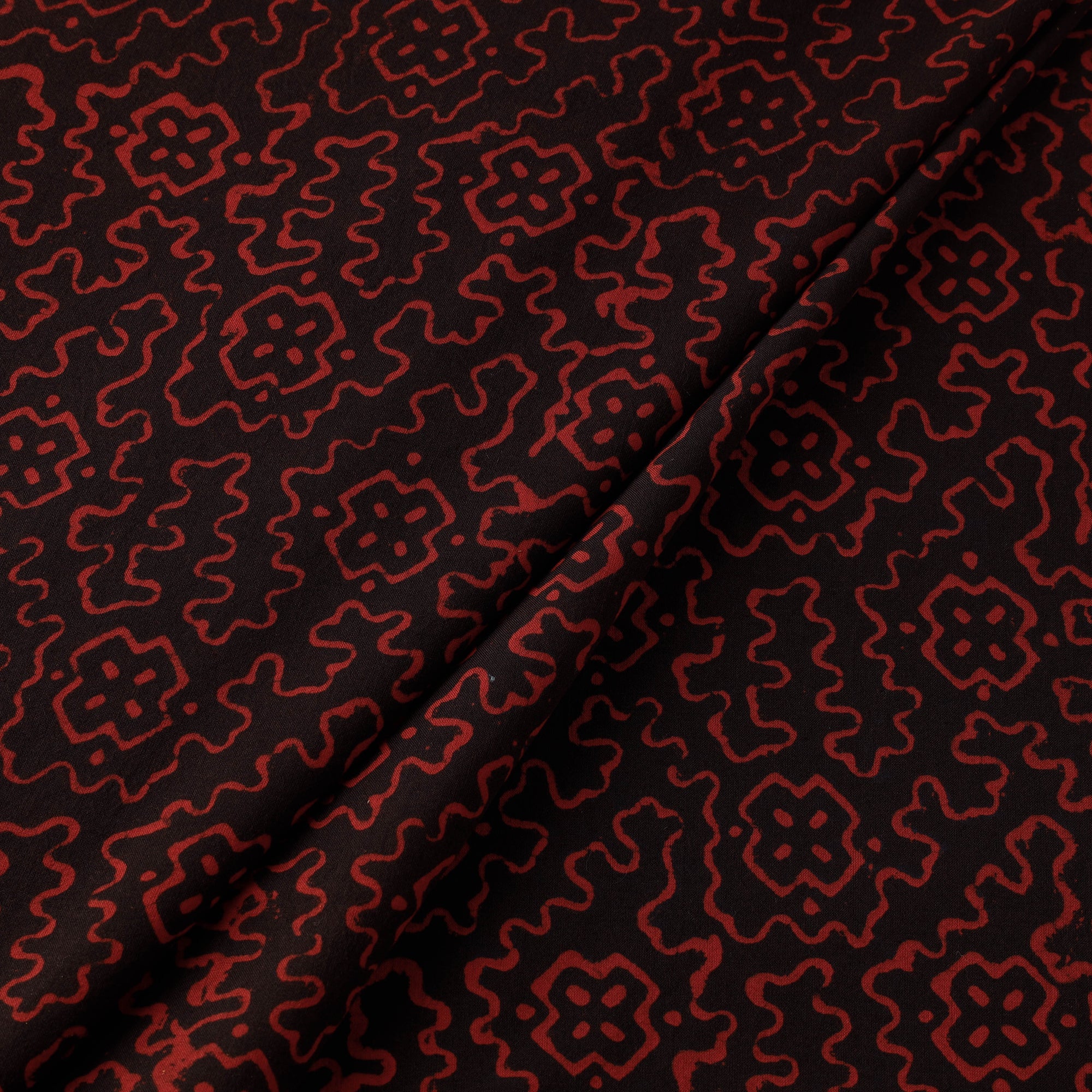 HAVELI CHRONICLES Black - Pipad Block Printed Cotton Fabric - view 2