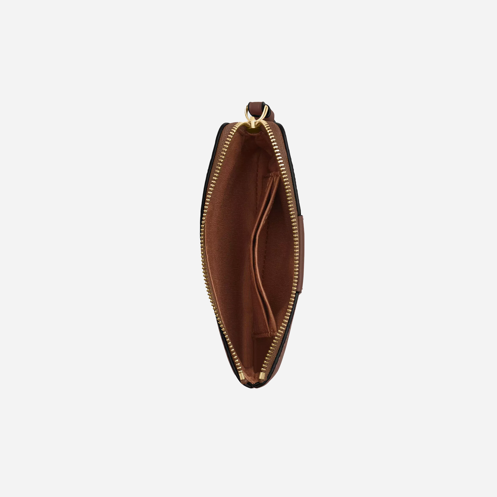 COACH Corner Zip Wristlet In Signature Canvas With Stripe Gold/Tan/Brown - view 2