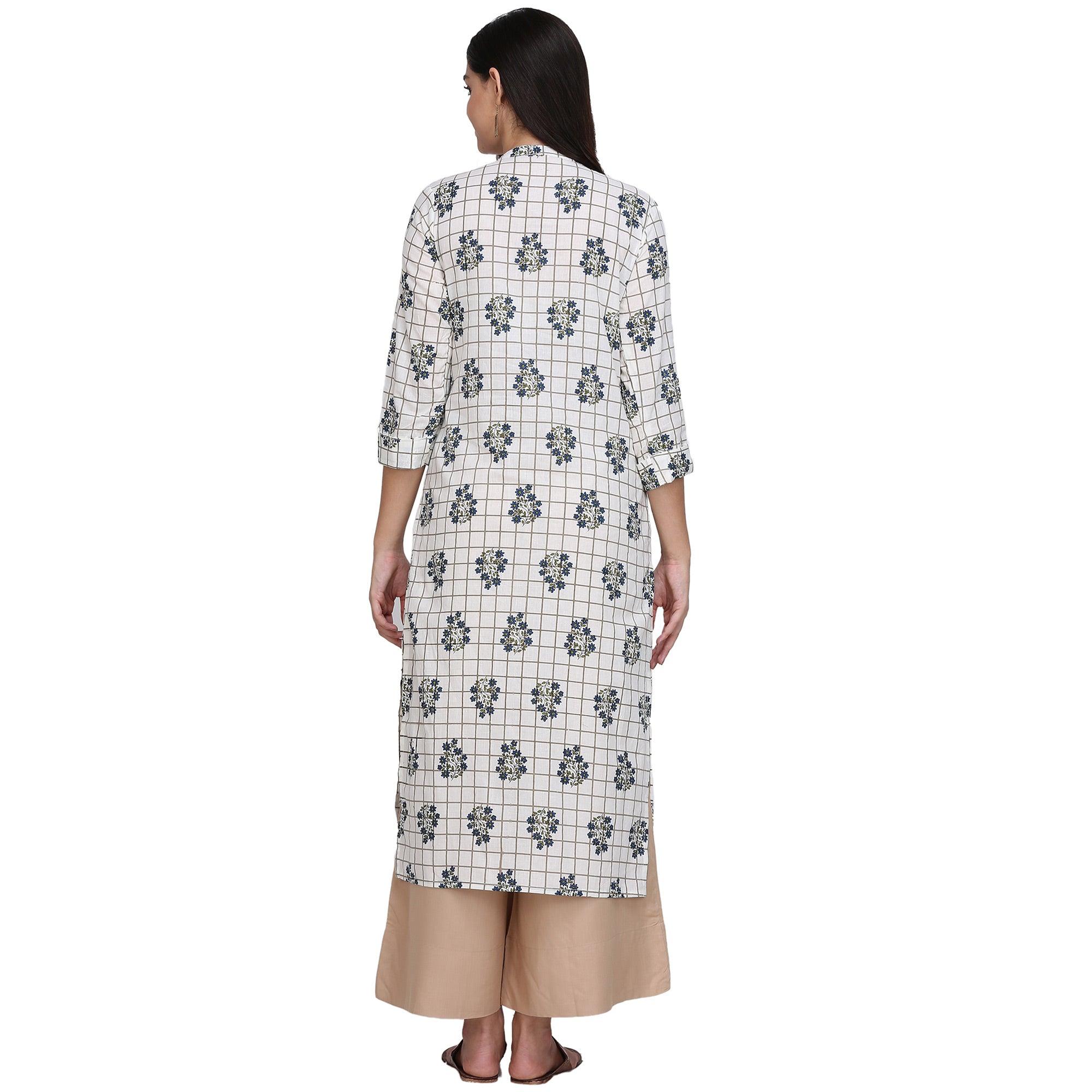 Peachmode Seller Demanding White Colored Casual Printed Cotton Kurti - view 5