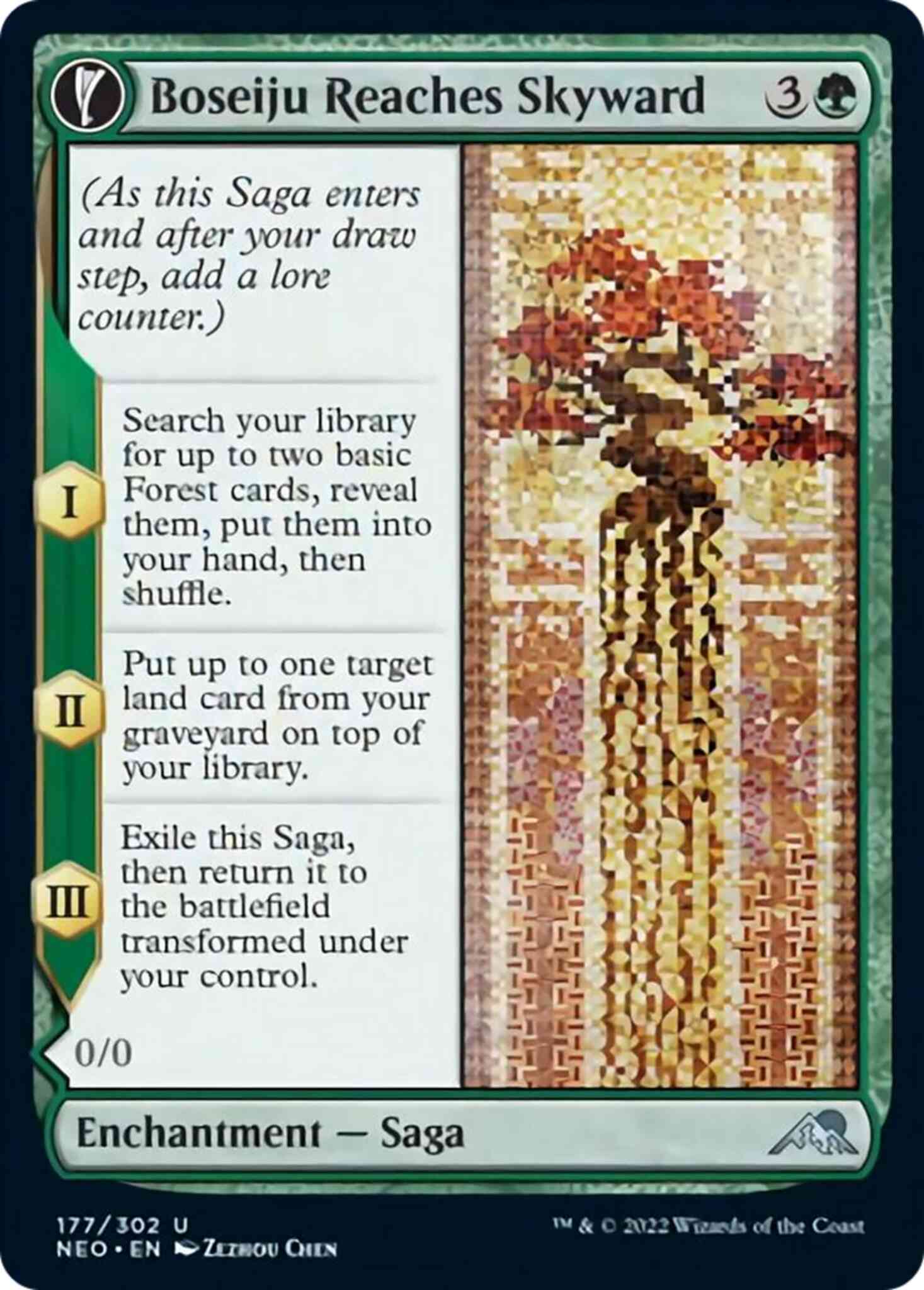 Magic Boseiju Reaches Skyward // Branch of Boseiju [177] [Kamigawa: Neon Dynasty] [Non-Foil]