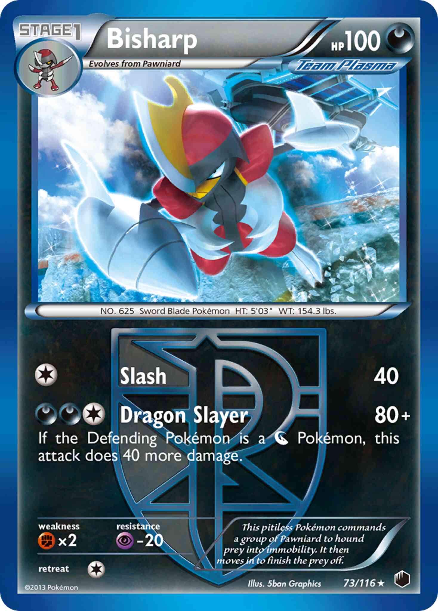 Rare bw9-73 reverse – Pokémon Bisharp - 73/116 - Rare [bw9-73] [Reverse Holo]