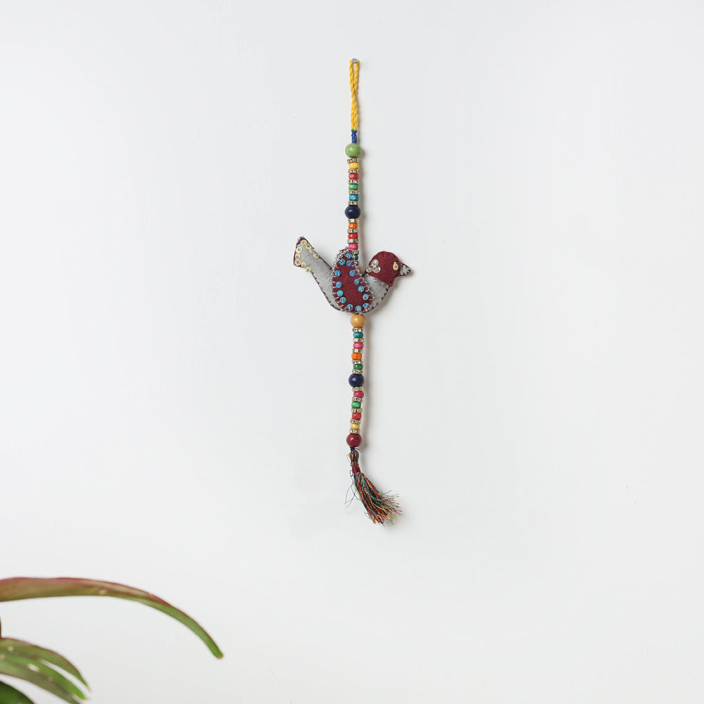 Felt beadwork wall – WITH LOVE BY KANIKA Bird - Handmade Felt & Beadwork Wall Hanging