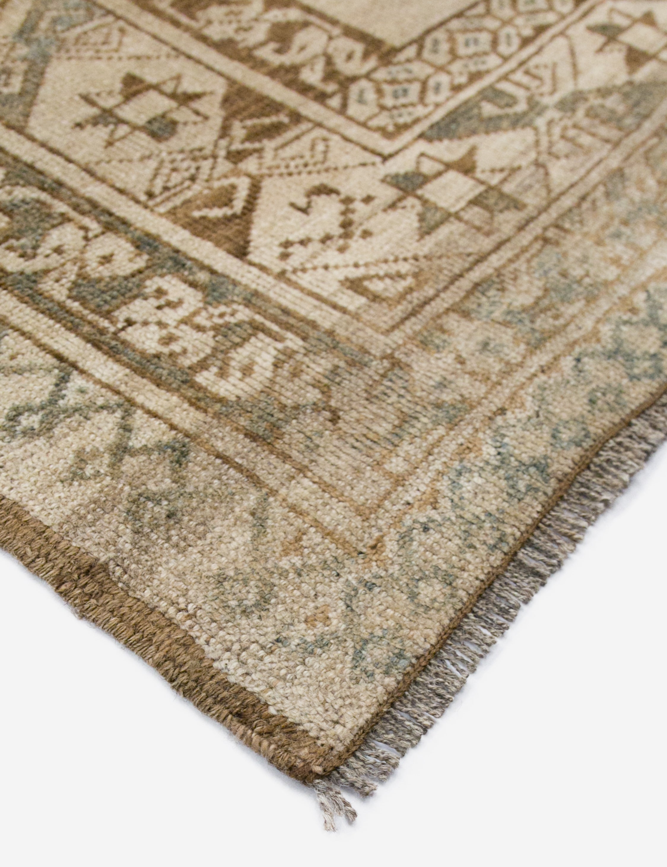 Lulu and Georgia Vintage Turkish Hand-Knotted Wool Rug No. 388, 7'10" x 10'10" - view 2