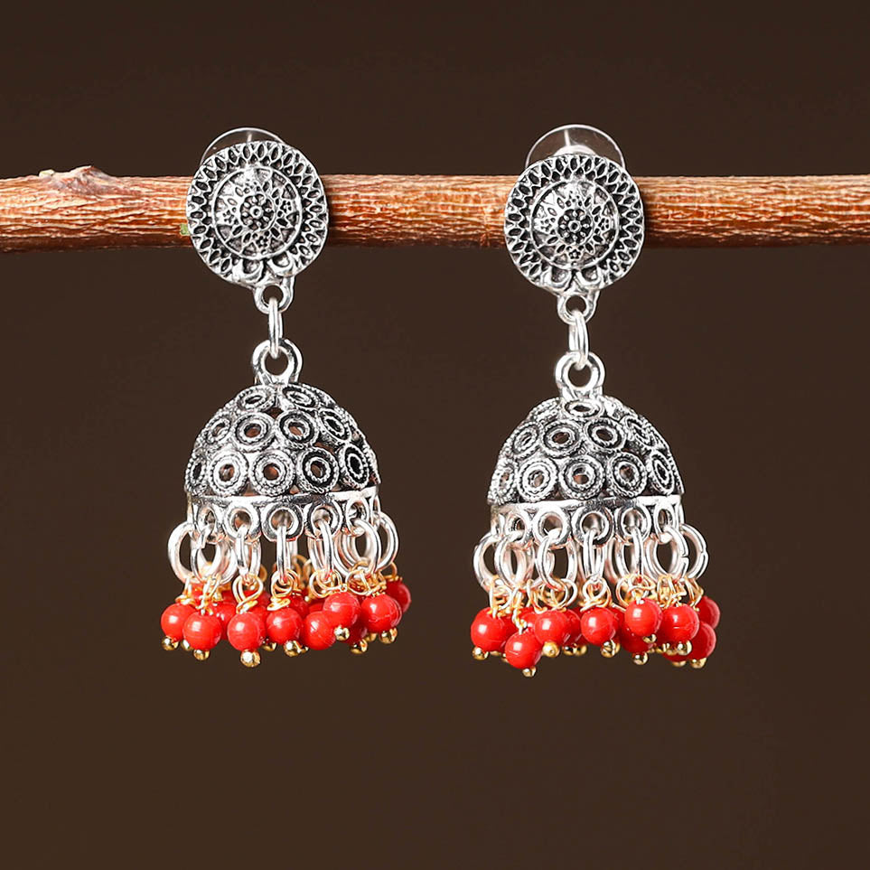 JALPARI Aadhya Handcrafted GS Beaded Jhumki Earrings - view 2