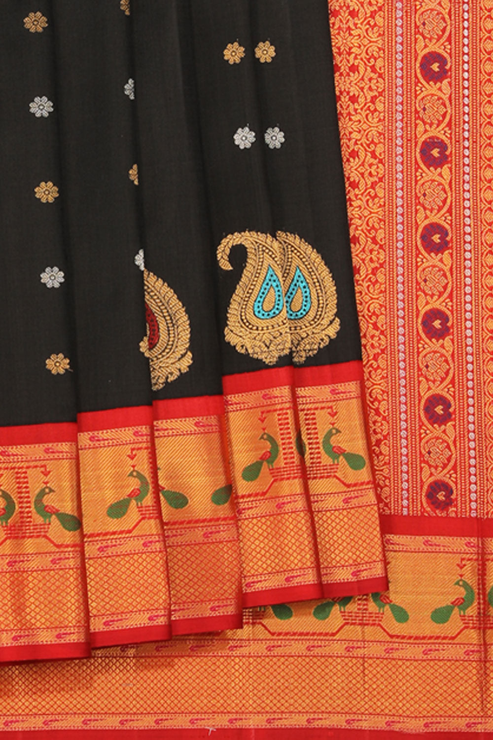 Kalanjali Gadwal Black Saree – Women's