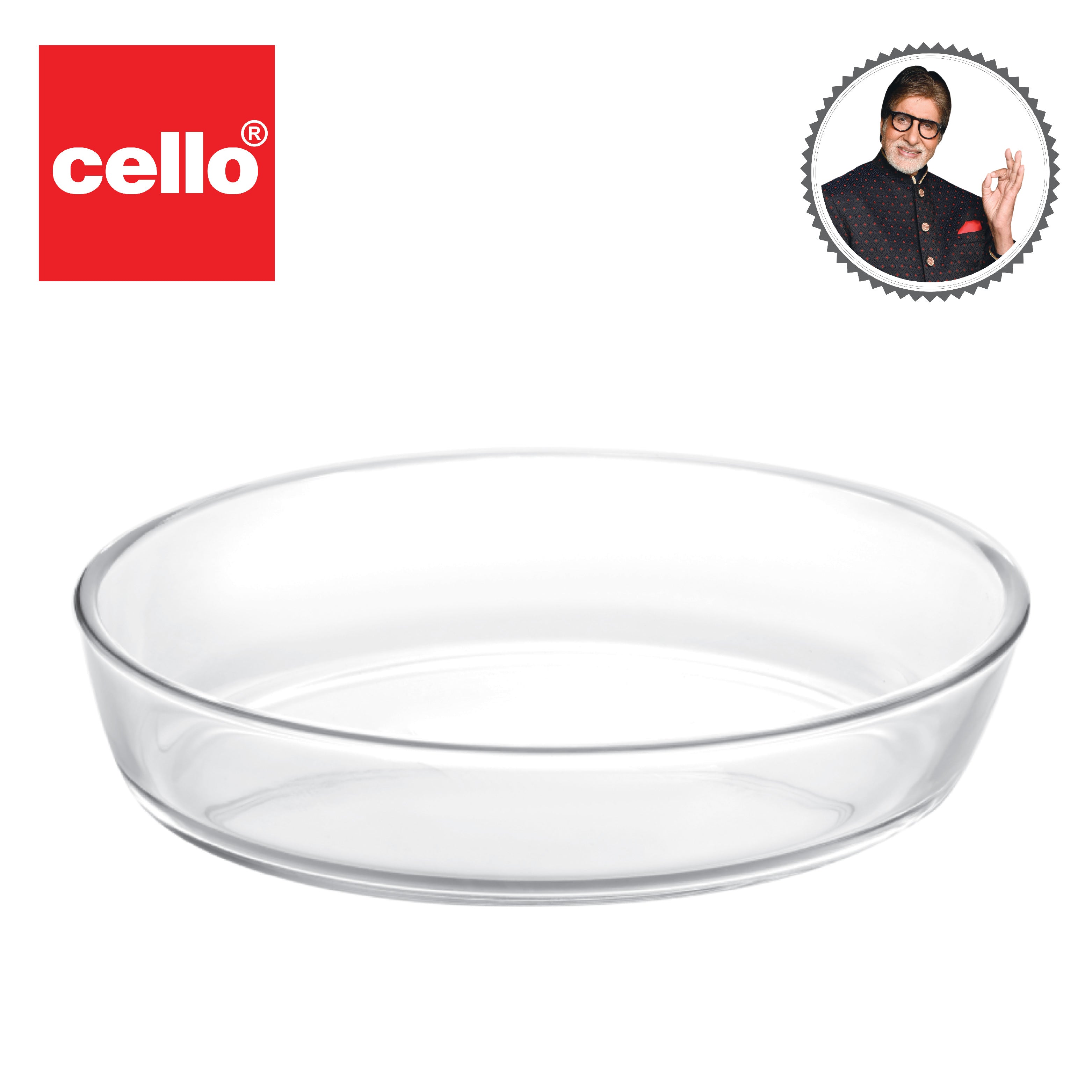 Cello Cosmo Oval Glass Baking Dish, 1600ml – Clear - view 6