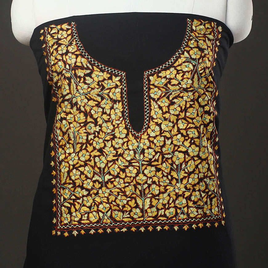 ITOKRI CRAFTS INITIATIVE Black - 2pc Kashida Hand Embroidery Cotton Dress Material 56 - view 3