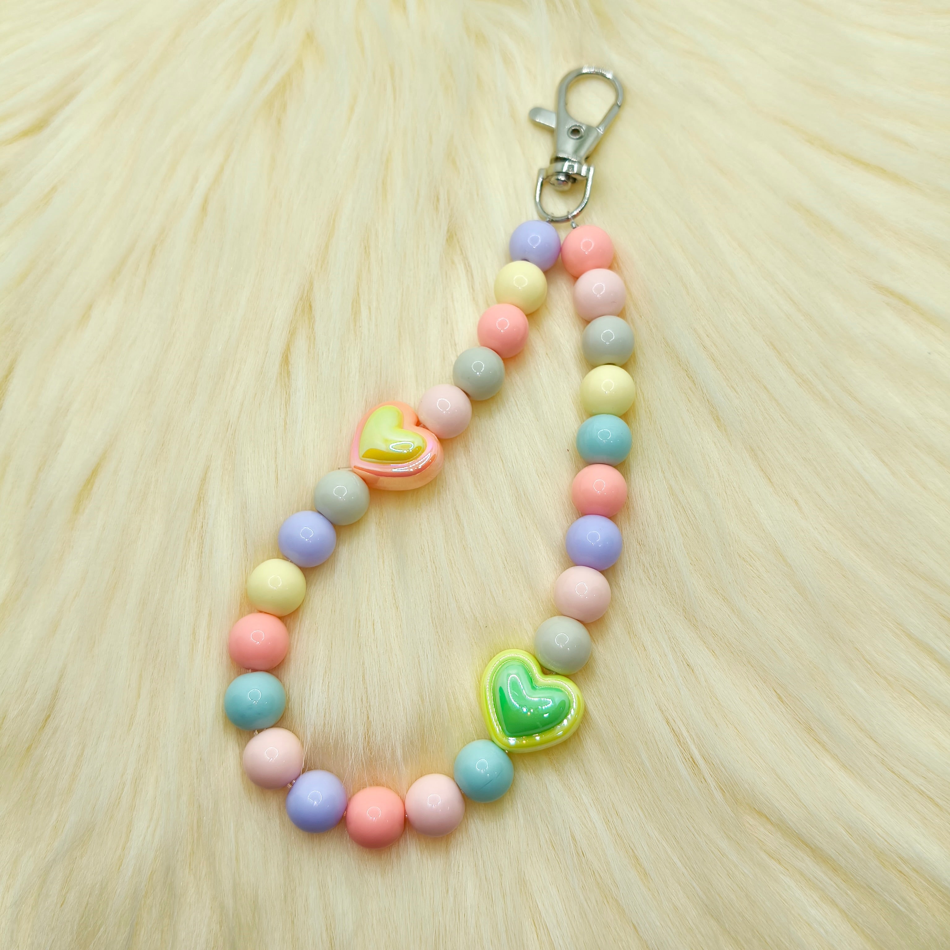 Casebasket Pastel Heart Phone Hook Chain Charm