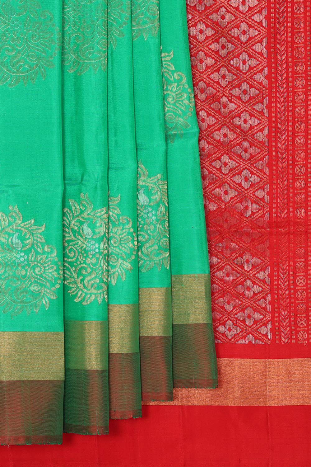 Kalanjali Gorgeous Sea Green Saree – Women's