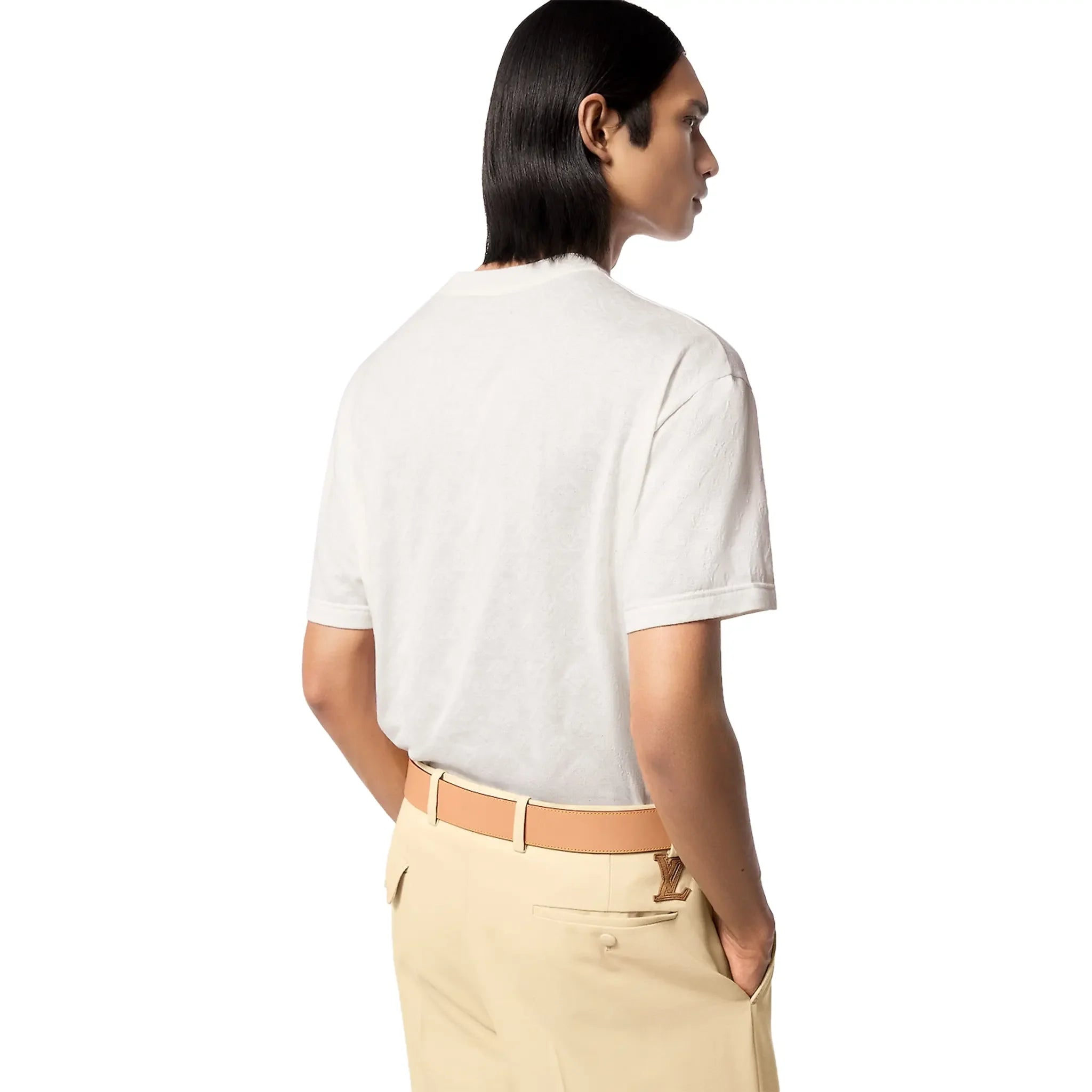 Louis Vuitton Monogram Fil Coupe Cotton White T Shirt - view 2