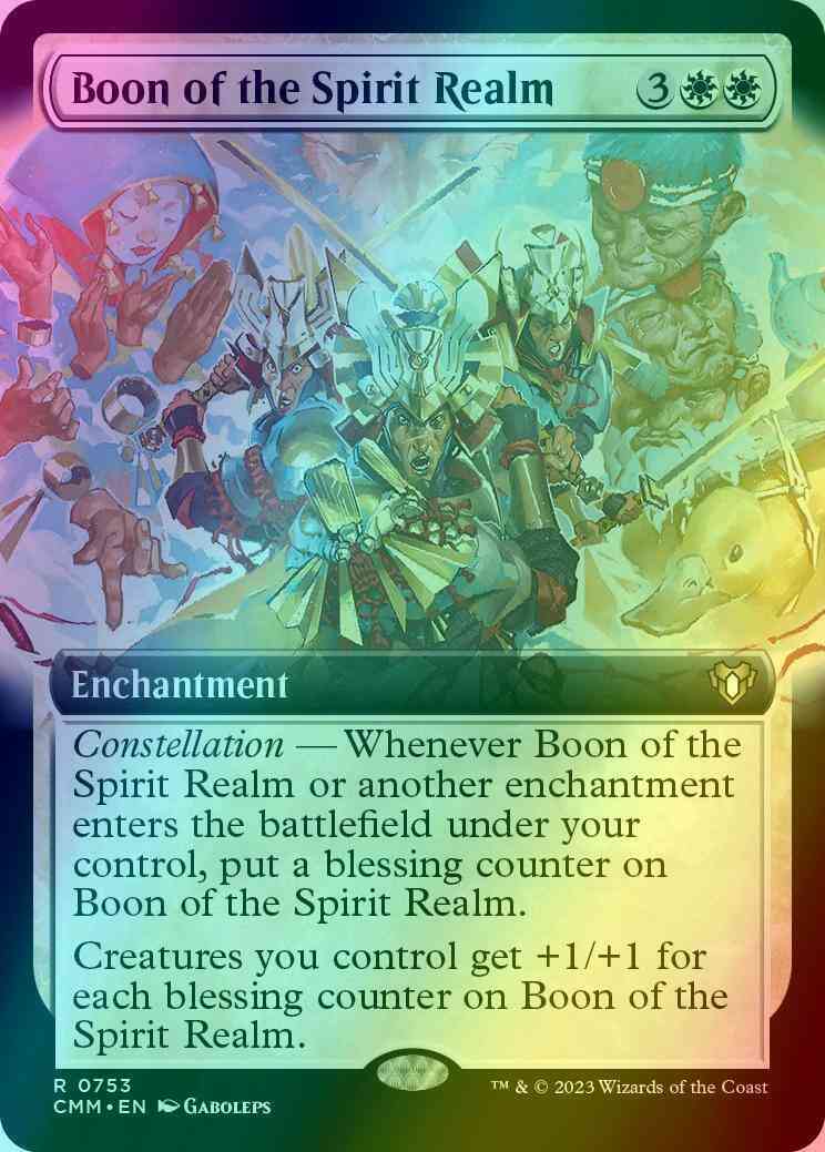 Spirit realm 753 – Magic Boon of the Spirit Realm [753] [Extended Art] [Commander Masters] [Foil]