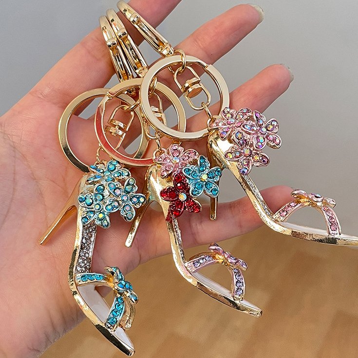 Peeperly Chic Diamond High Heels Keychain