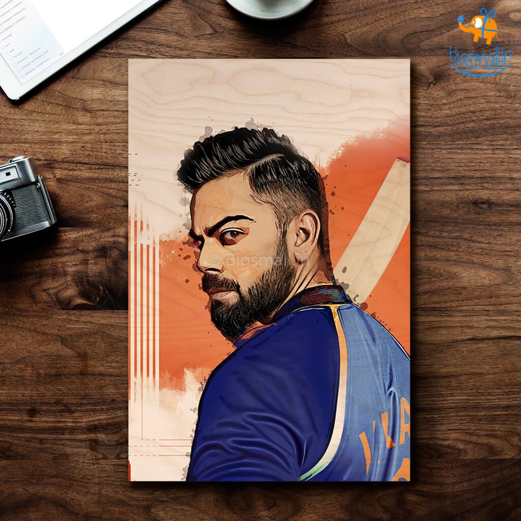 Bigsmall_cc Virat Kohli Printed Wooden Frame