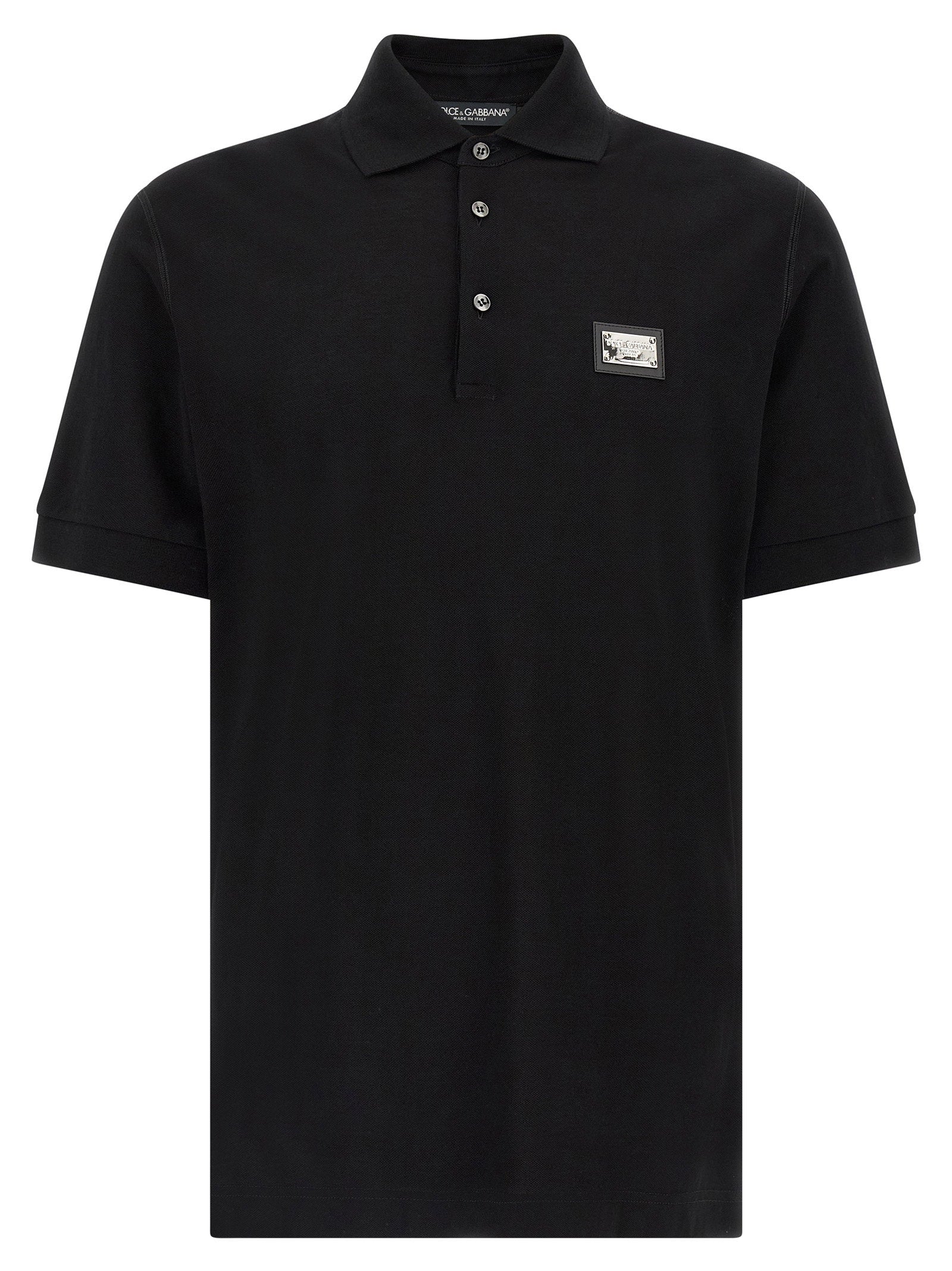 Dolce & Gabbana Logo Plate Polo Shirt – 100% cotton