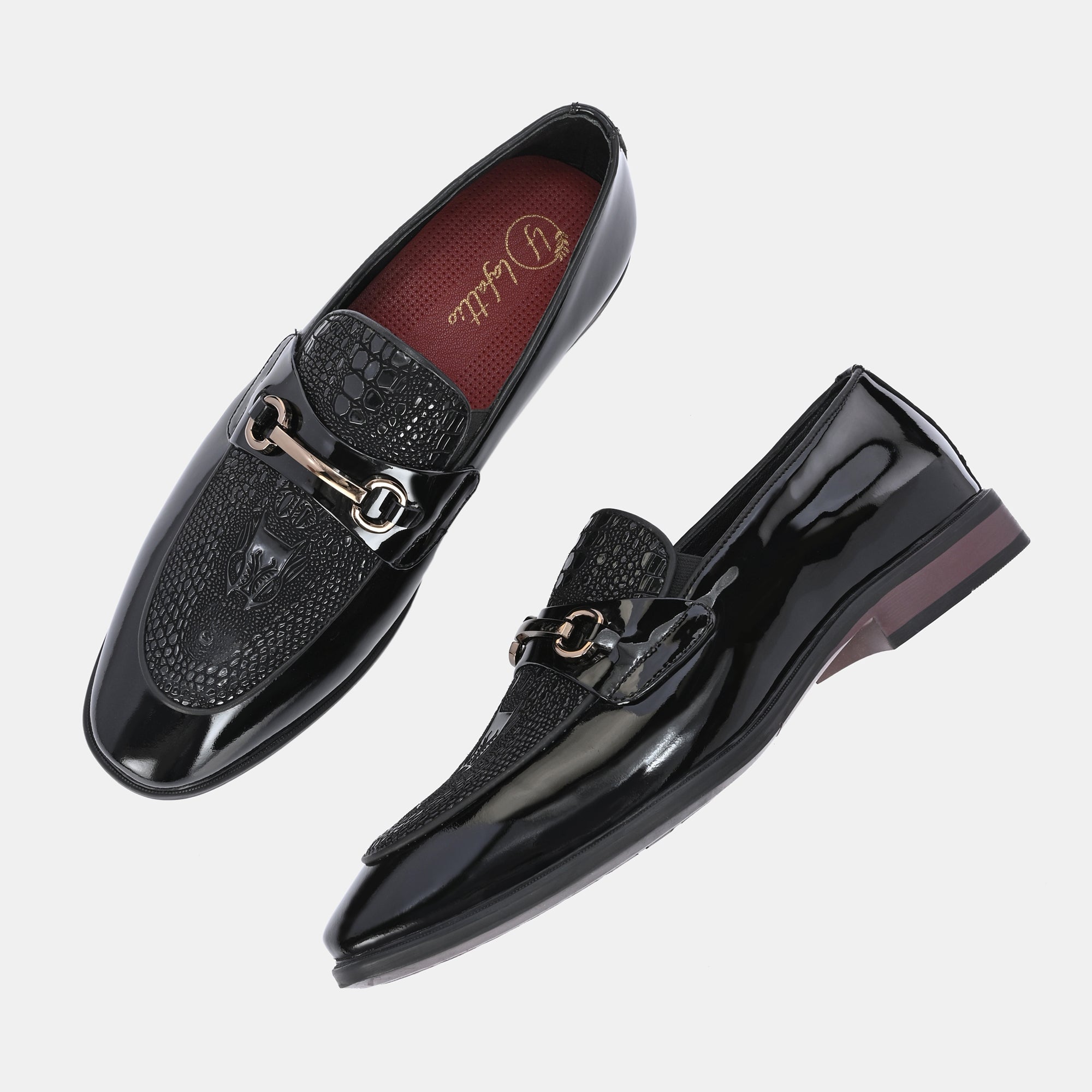 Hand Engraved Loafers by Lafattio – Black - view 2