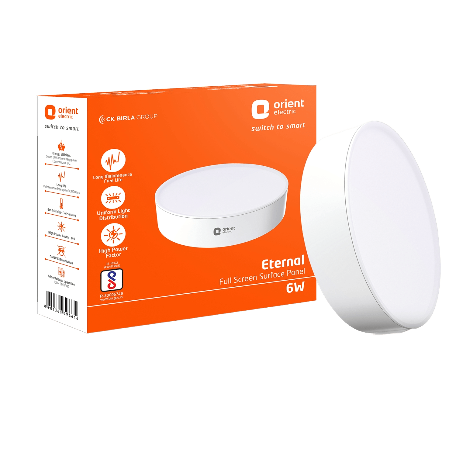 Orient Electric Rimless LED Surface Panel Light | Wide Voltage Operation | BIS Certified - view 3