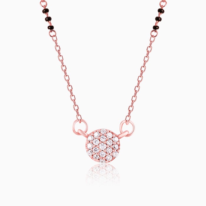 GIVA Jewellery Rose Gold Zircon Embellished Mangalsutra