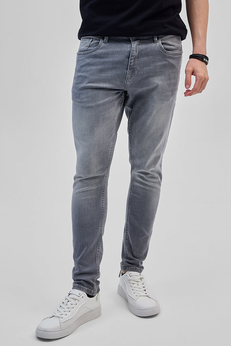 SNITCH Light Grey Skinny Fit Jeans